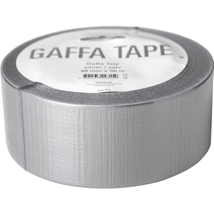 Gaffatape sølv 48 mm x 50 meter